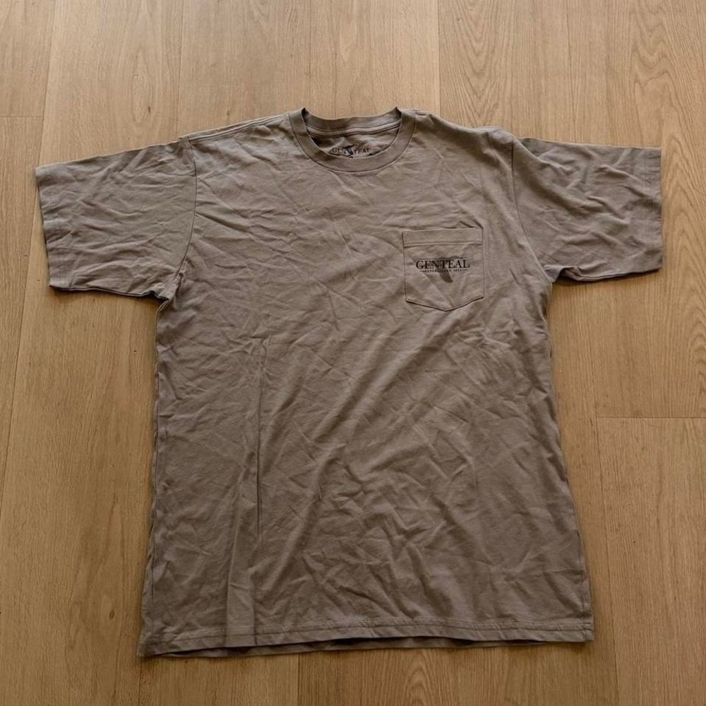 Genteal Brown/Grey pocket tshirt Size M  NWOT